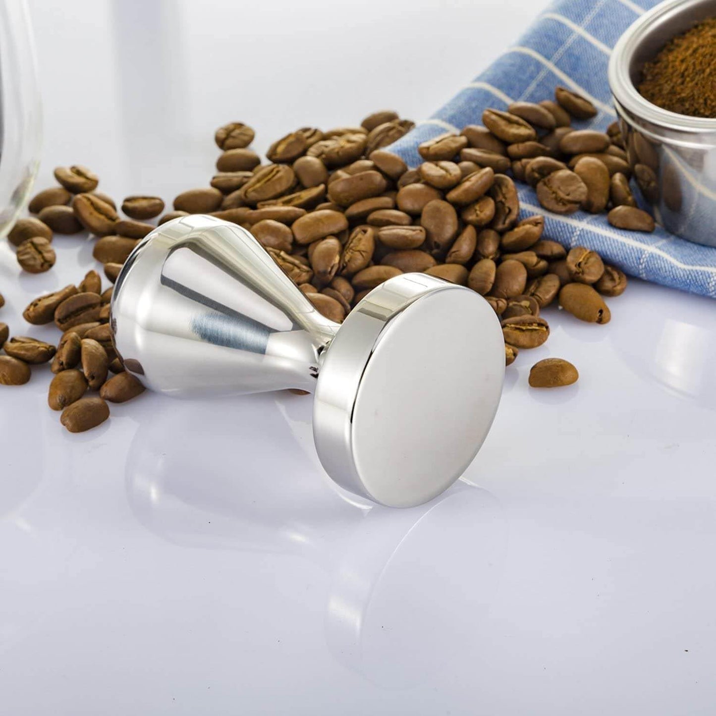 APTSPADE 51mm Espresso Tamper, Coffee Tamper with Flat Base, Solid Aluminum Alloy Coffee Press