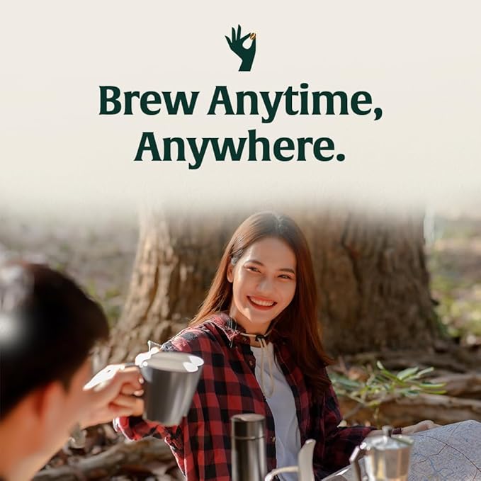 Artizan Coffee Roasters Organic Single-Serve Bags | Hemp Coffee Fusion | Full City Plus Roast | 40 Count | On-the-Go – No Equipment Needed | Specialty Grade, Nitro-Sealed, Compostable
