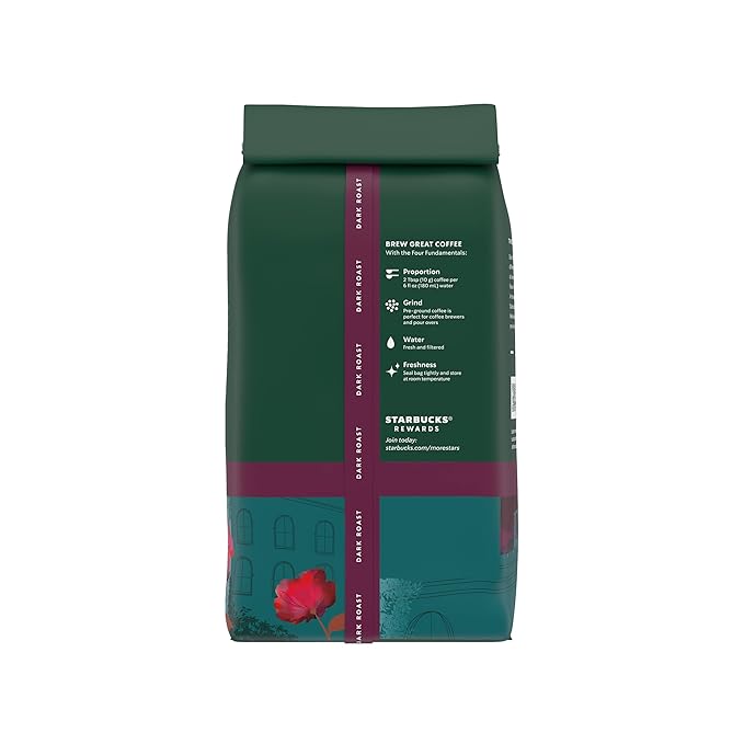 Starbucks Ground Coffee, Dark Roast Coffee, Caffì±?Verona, 100% Arabica, 1 bag (18 oz)