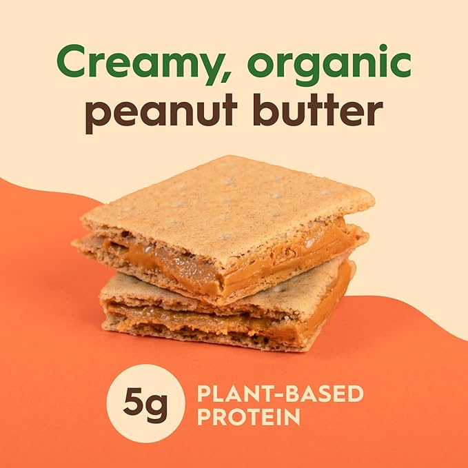 Once Again Peanut Butter Crackers Graham Sandwiches - Gluten Free Graham Crackers with Organic Peanut Butter Filling - Vegan, Organic Snacks for Kids - Lunch Snacks Individually Wrapped, 8 Count