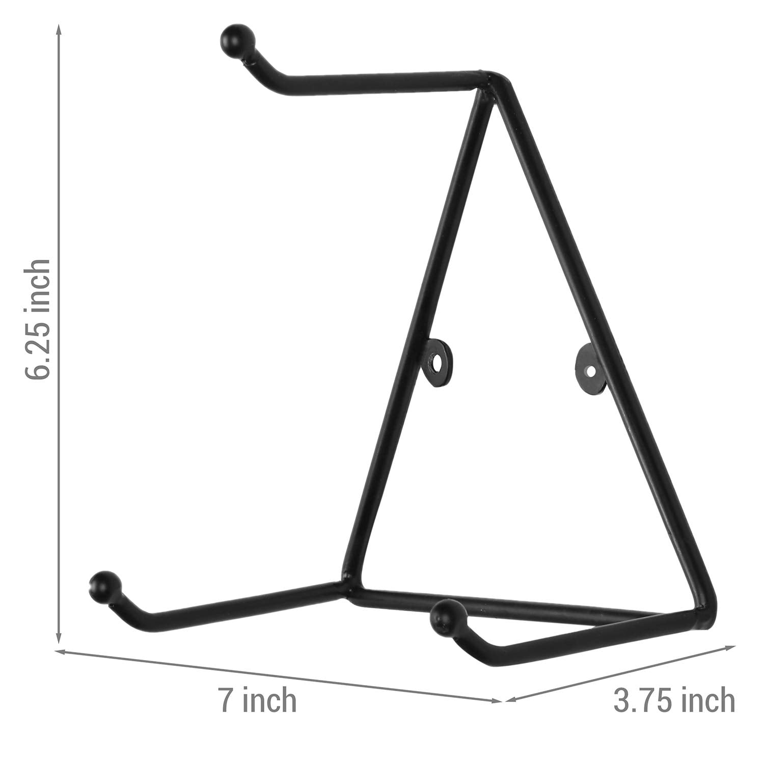 MyGift Matte Black Metal Triangular Coffee Mug Holder Wall Mount Display Rack Mug Organizer with 3