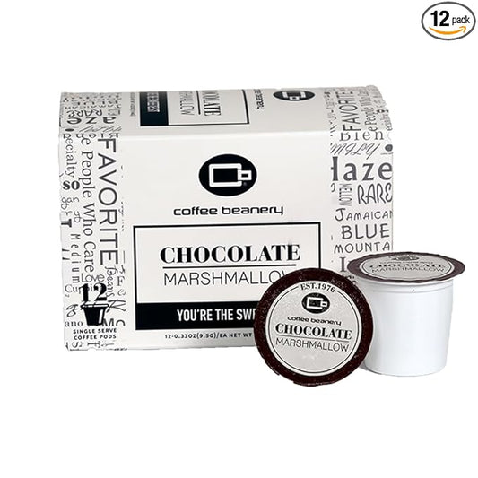 Coffee Beanery Chocolate Marshmallow Coffee Pods | 12ct Medium Roast | 100% Specialty Arabica | Gourmet Flavored Pods