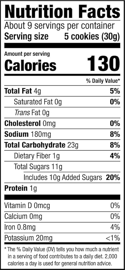Mi-Del Vanilla Snaps Cookies - Crunchy Vanilla Cookies - Non-GMO Certified, 0g Trans Fat, Healthy Cookies (Pack of 8)