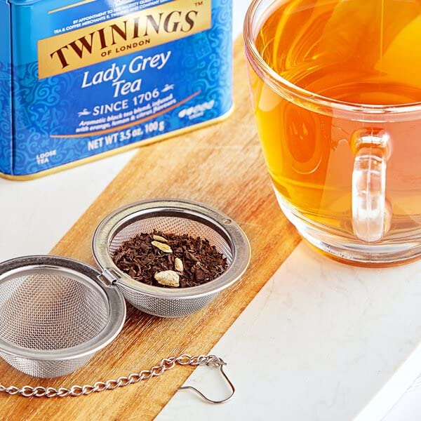 Twinings Lady Grey Loose Black Tea, 3.53 Ounce Tins (Pack of 1), Lemon & Orange Peel, Caffeinated, Enjoy Hot or Iced