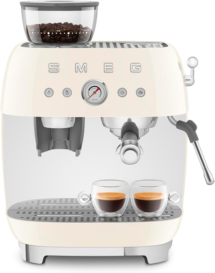 Smeg Semi-Automatic Espresso Machine (Cream)