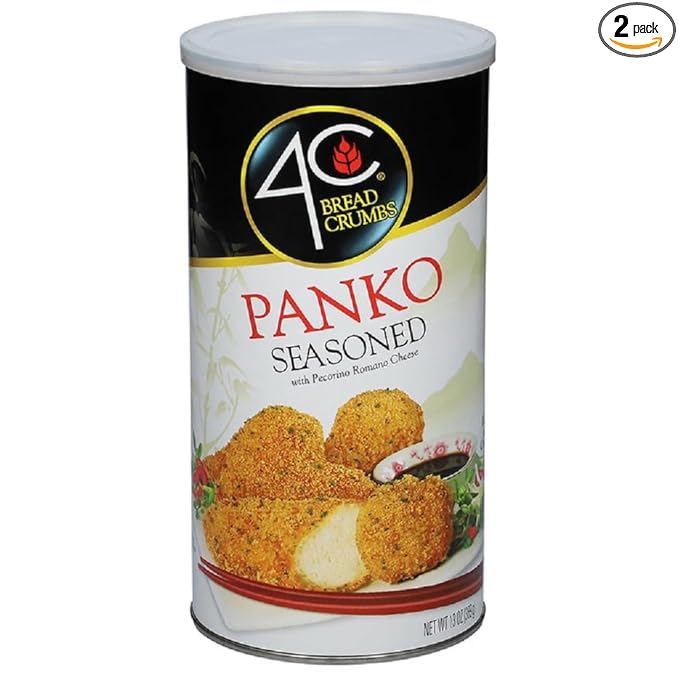 4C Bread Crumbs Light & Crispy Panko Seasoned w/ Pecorino Romano Cheese and Panko Plan - 2 Pack