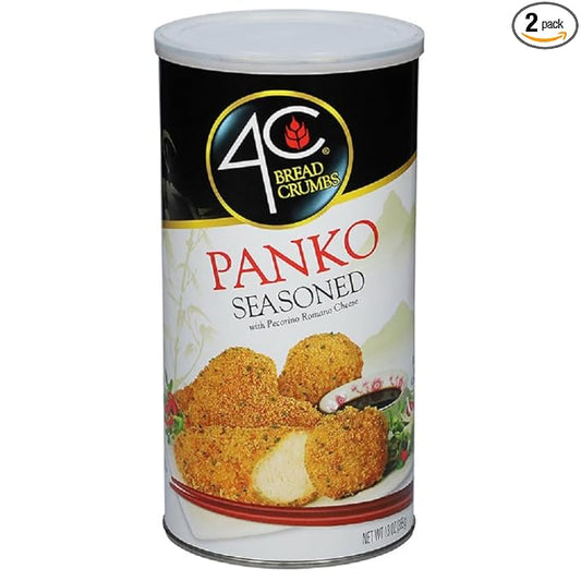 4C Bread Crumbs Light & Crispy Panko Seasoned w/ Pecorino Romano Cheese and Panko Plan - 2 Pack