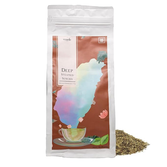 Mayde Deep Steamed Sencha Loose Leaf Tea - Premium Taiwanese Tea, 1 lb (16 oz)