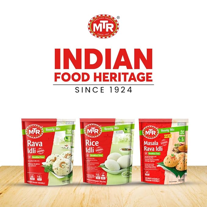 MTR Instant Rice Idli Mix - Ready to Cook Authentic Indian Breakfast, Lunch, Dinner or Snack Meal - No Added Preservatives - A Quick & Easy Recipe Suitable for Vegetarians - (500g, Pack of 1)