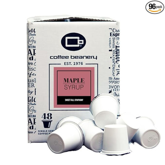 Maple Syrup Coffee Pods by Coffee Beanery | 96ct Bulk Flavored Coffee Pods Medium Roast Coffee