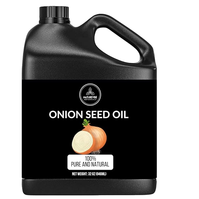 Naturevibe Botanicals Onion Oil 32 oz ??100% Pure Cold-Pressed Nourishing Hair & Skin Oil | Sulfur-Rich for Stronger Hair Growth & Scalp Health