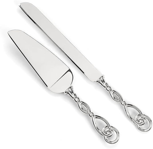 Cake Knife and Server Set, Standard, Love Knot