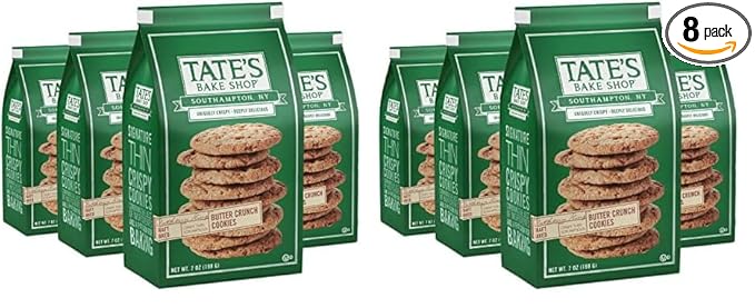 Tate's Bake Shop Butter Crunch Cookies, 7 oz (Pack of 2)