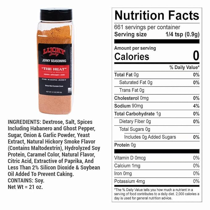 Lucky Jerky Seasoning ("The Heat" - 21oz)