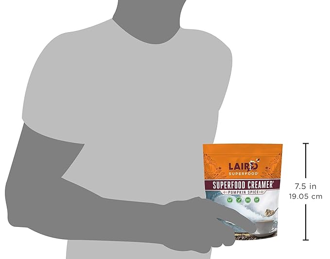 Laird Superfood Non-Dairy Original Superfood Pumpkin Spice with Real Pumpkin and Spices, Coconut Powder Coffee Creamer, Gluten Free, Non-GMO, Vegan, 8 oz. Bag, Pack of 1