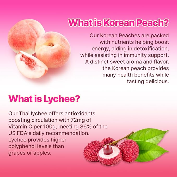 KAYFOOD-Kombucha-Peach-Garden-Daily Zero Sugar, Diet, Gut Healthy Sparkling Beverage, Fermented Korean Drinks for Iced, Hot, Workout Tea (10ST) (10ST, Lychee&peach)