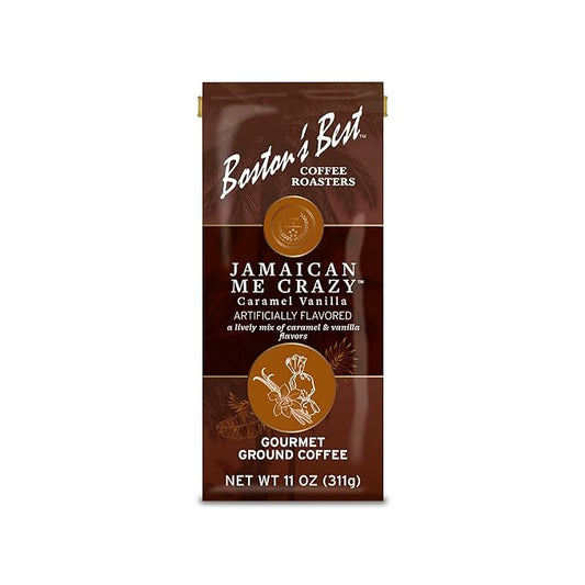 Boston???Best Coffee - Jamaican Me Crazy Flavored Coffee, Delicious Gourmet Premium Ground Coffee, 11 oz. / 311 g Bag