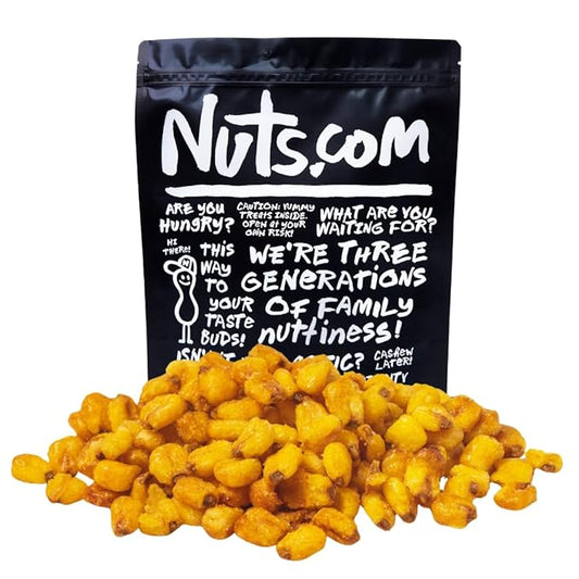 Nuts.com Toasted Corn - Roasted Non-GMO Crunchy Snack - Great for Charcuterie Boards, Chips, Popcorn, Crackers, Nuts in Resealable Bag (3 lb)