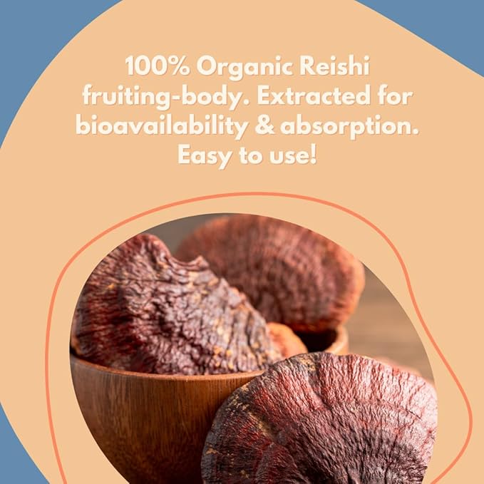 Malama Organic Mushroom Hot Cacao Mix, Reishi Mushroom Powder with Fair Trade Cacao for Immune Support & Relaxation ??Vegan Supplement & Superfood, Non GMO, 3.5 oz (50 Servings)