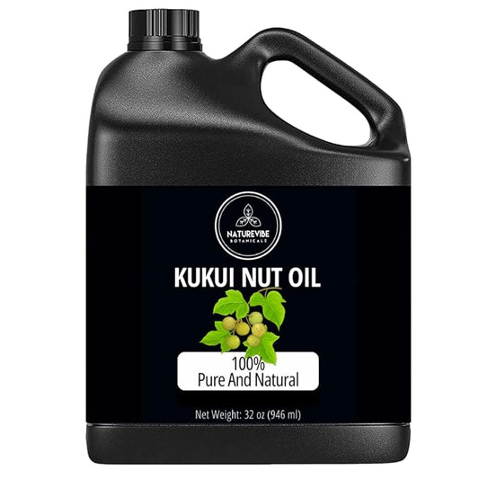Naturevibe Botanicals Kukui Nut Oil 32 Ounces | 100% Pure and Natural | Great for Skin Care and