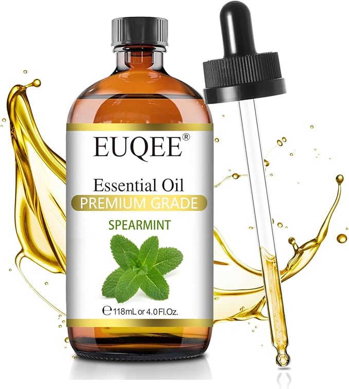 Spearmint Essential Oil Premium Grade Spearmint Oil Essential Oil with Glass Dropper, Great for Humidifier, Candle Making, Diffusers (118mL/4oz)