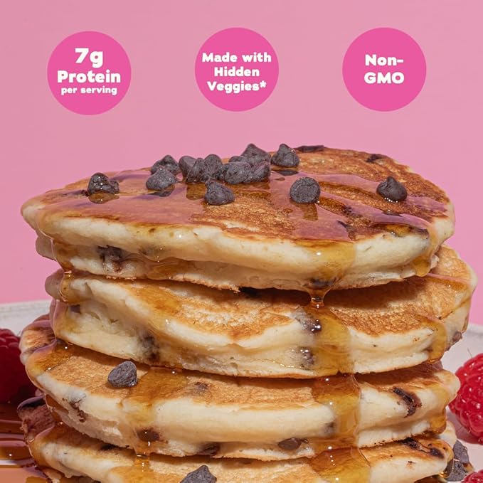 Hidden Harvest Chocolate Pancake & Waffle Mixes: Non-GMO Project Verified, Made with Hidden Veggies You Can't See or Taste, 7g of Protein per Serving, Just Add Water, Fluffly Pancakes for a Delicious Breakfast (20 oz)