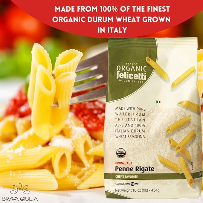 Brava Giulia Italian Gift Box – Extra Virgin Olive Oil, Balsamic Vinegar of Modena, Organic Pasta, and Cherry Tomato Sauce – Imported Gourmet Food Set from Italy