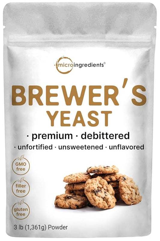 Brewers Yeast Powder for Lactation, 3lbs (90 Servings) | Debittered Brewers Yeast for Breastfeeding Support | Great for Lactation Cookies & Tea | Rich Vitamin B Complex & Protein Source | Non-GMO