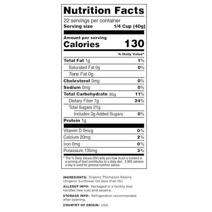 Terrasoul Superfoods Organic Raisins, 2 Lbs - Seedless | No-Sugar Added | No Preservatives