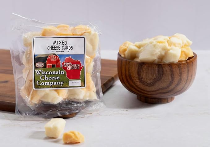 Wisconsin Cheese Company - 100% Wisconsin Cheese Curd Variety Sampler Gift Box - (Pack of 7) | Huge Gift Box | Perfect for Parties, Charcuterie Boards and Birthdays | Cheese Curds