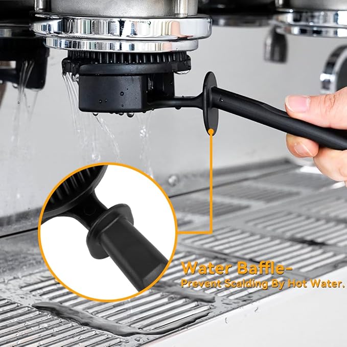 watchget Silicon Espresso Coffee Machine Cleaning Brush Professional Design for 360ì§?Cleaning of espresso Group Head Detachable Silicon Bristles for 51mm Grouphead