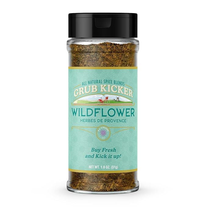Grub Kicker Herbs de Provence Seasoning Blend - 1.8 oz. - Premium French Herb Mix with Oregano, Sumac, Garlic, Rosemary & Specialty Spices - Unique Premium Blend of Provincial Herbes & Spices