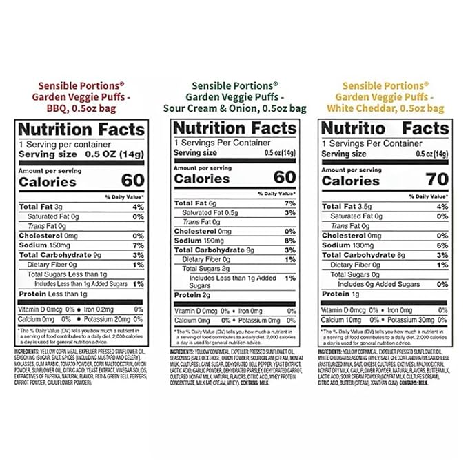 Veggie Puffs Variety Pack - Baked Corn Pops Snack Bag Healthy Assortment - Care Package Gift Box Gluten Free (30 Count)