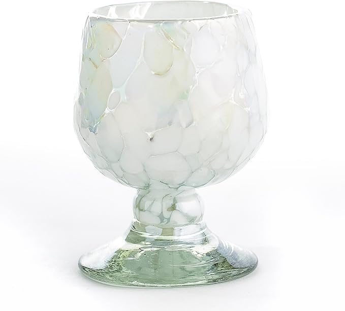 Authentic Mexican Tequila Hand Blown Shot Glasses - Set of 4-2 oz - Mini Glass Snifters - Heavy Base - Cognac (White spots)