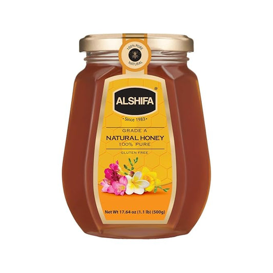 ALSHIFA Natural Honey 17.63oz (500g) | Pack of 1 | Raw, Pure & Unpasteurized | 100% Pure Wildflower