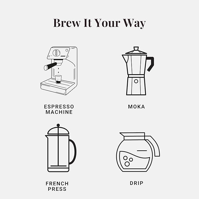 Caffì±?Vergnano Italian Finely Ground Espresso Coffee, 6 Pack ??100% Arabica for Moka, Intensity 4 ??Sweet & Balanced Blend Slow Roasted with Notes of Chocolate, Hazelnut, Caramel, 8.82 oz Tin