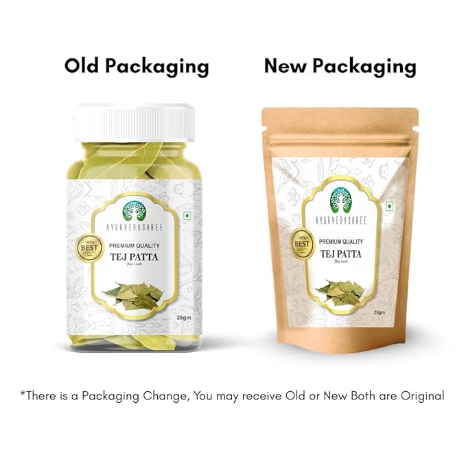 AYURVEDASHREE Bay Leaf (Leaves) Whole Spice Hand Selected Extra Large 25gm PET Jar | All Natural | NON-GMO | Vegan | Indian Origin (Tej Patta)