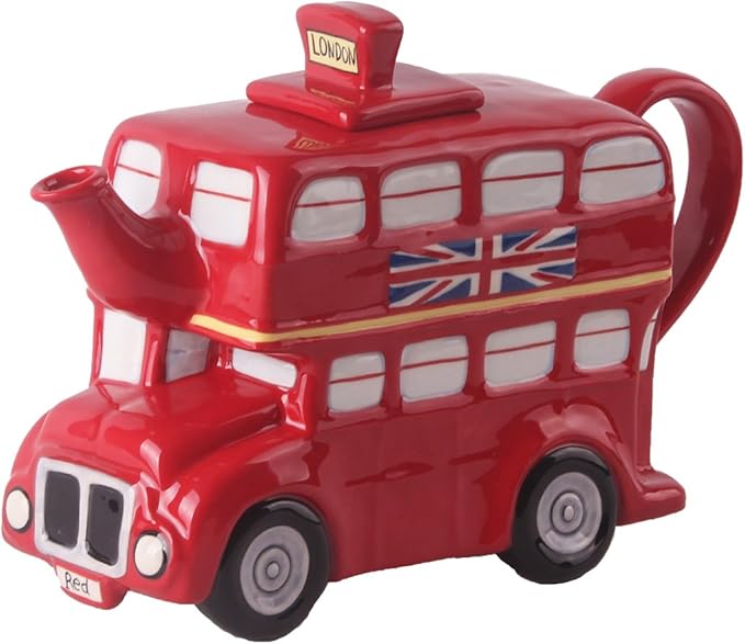 Blue Sky Ceramic London Bus Teapot, Multicolor