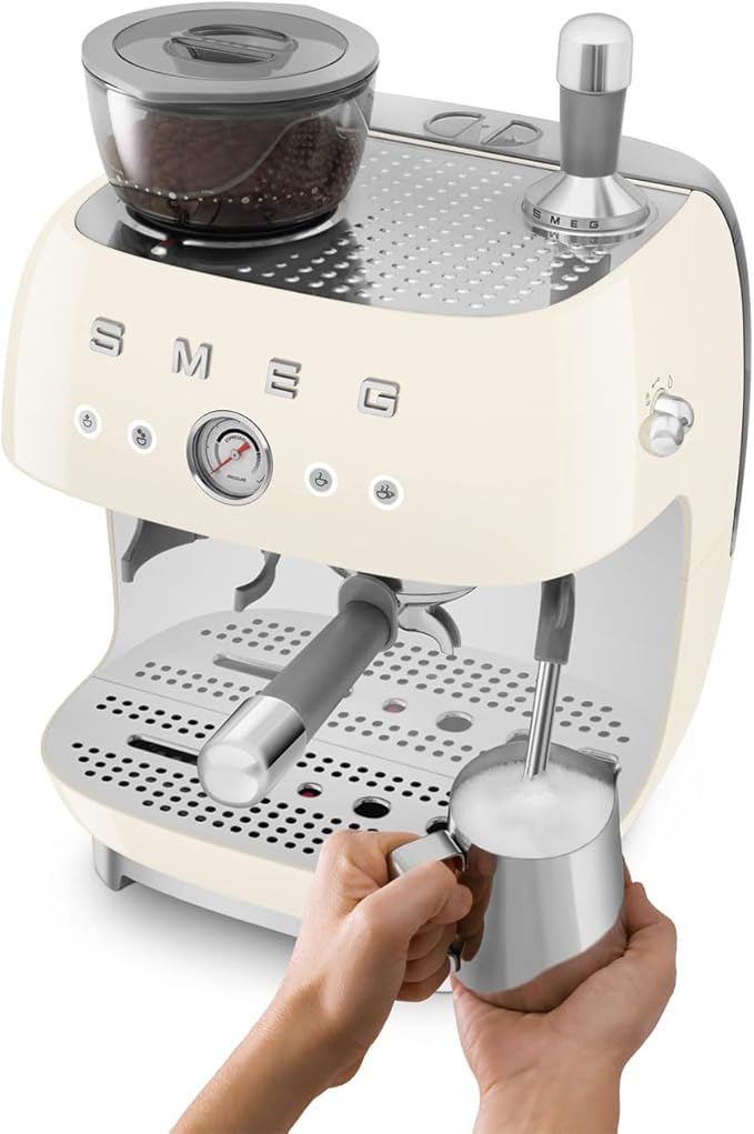 Smeg Semi-Automatic Espresso Machine (Cream)