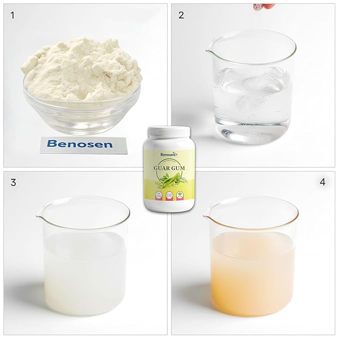 Benosen Guar Gum Powder 12 oz ??Food Grade Thickener & Stabilizer for Baking, Sauces, Ice Cream & Gluten-Free Recipes ??100% Pure Vegan ??Halal