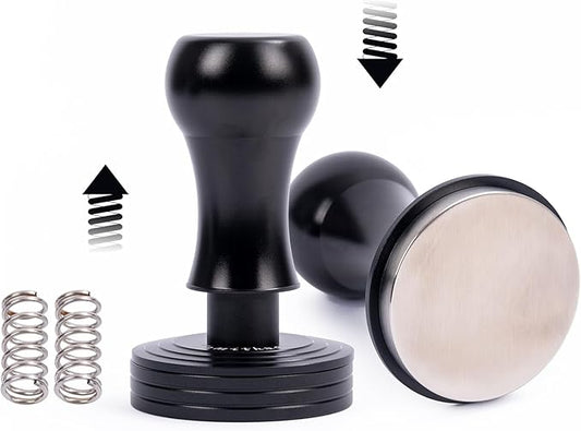 45.5mm Espresso Tamper - Professional Stainless Steel Coffee Press with Ergonomic Handle, Barista-Grade Espresso Accessories