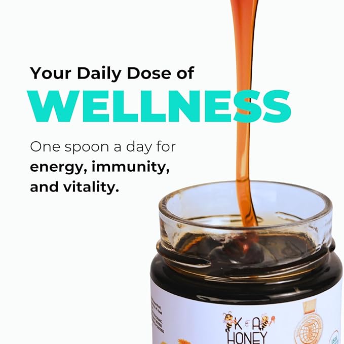 K&A HONEY Organic Bracatinga Honey | USDA Certified Organic | Award-Winning 100% Pure Honeydew | Raw Premium Honey | Natural Sugar Alternative | 8.47 oz