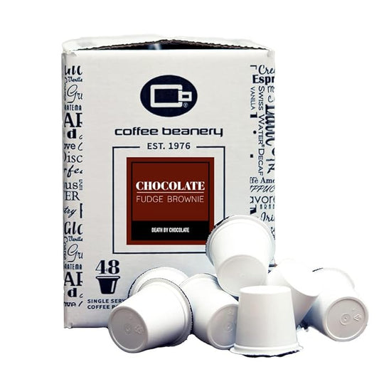 Chocolate Fudge Brownie Coffee Pods by Coffee Beanery | 192ct Bulk Flavored Coffee Pods Medium Roast Coffee