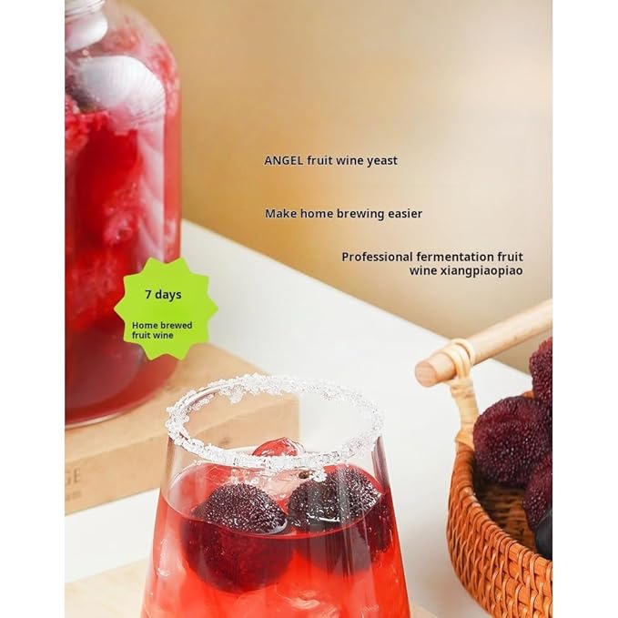 Angel fruit wine specific yeast, home brewed watermelon wine yeast powder, fruit wine specific yeast, (3g/bag* 10 bags) 1.05oz?œ酒专用?µ母(3g/袋，10 袋装) 1.05oz