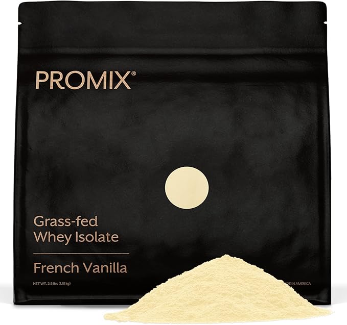 ProMix Nutrition Whey Protein Isolate Powder, Vanilla - Grass-Fed - 짯Post Workout Fitness & Nutrition Shakes, Smoothies, Baking & Cooking Recipes - Gluten-Free & Keto-Friendly - 2.5 Pound (Pack of 1)