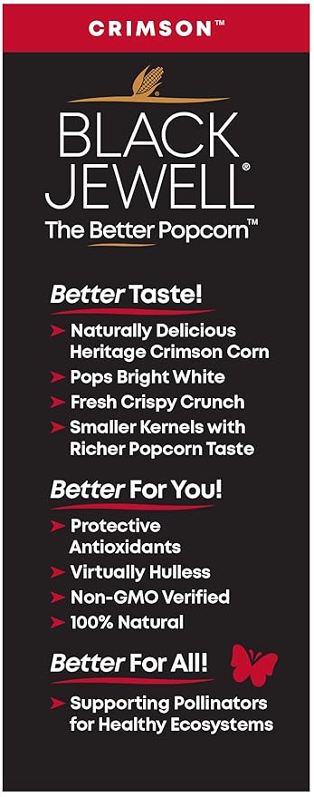 Black Jewell Gourmet Popcorn Kernels, Crimson Red, 28.35 Ounces (Pack of 2)
