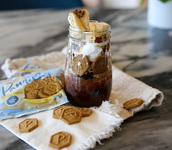 Pamela's Gluten Free Mini Graham Crackers, Honey, Pie Crust, S'mores & Snacks, 8-1 Ounce Bags (Pack of 6