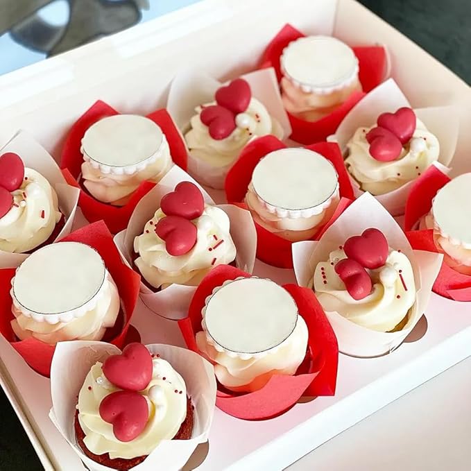 150 Pieces Tulip Cupcake Muffin Liners Paper Baking Cups Greaseproof Cupcake Wrappers for Birthday Wedding Party Baby Showers Catering Restaurants(Red/Orange/Yellow/Green/Blue)