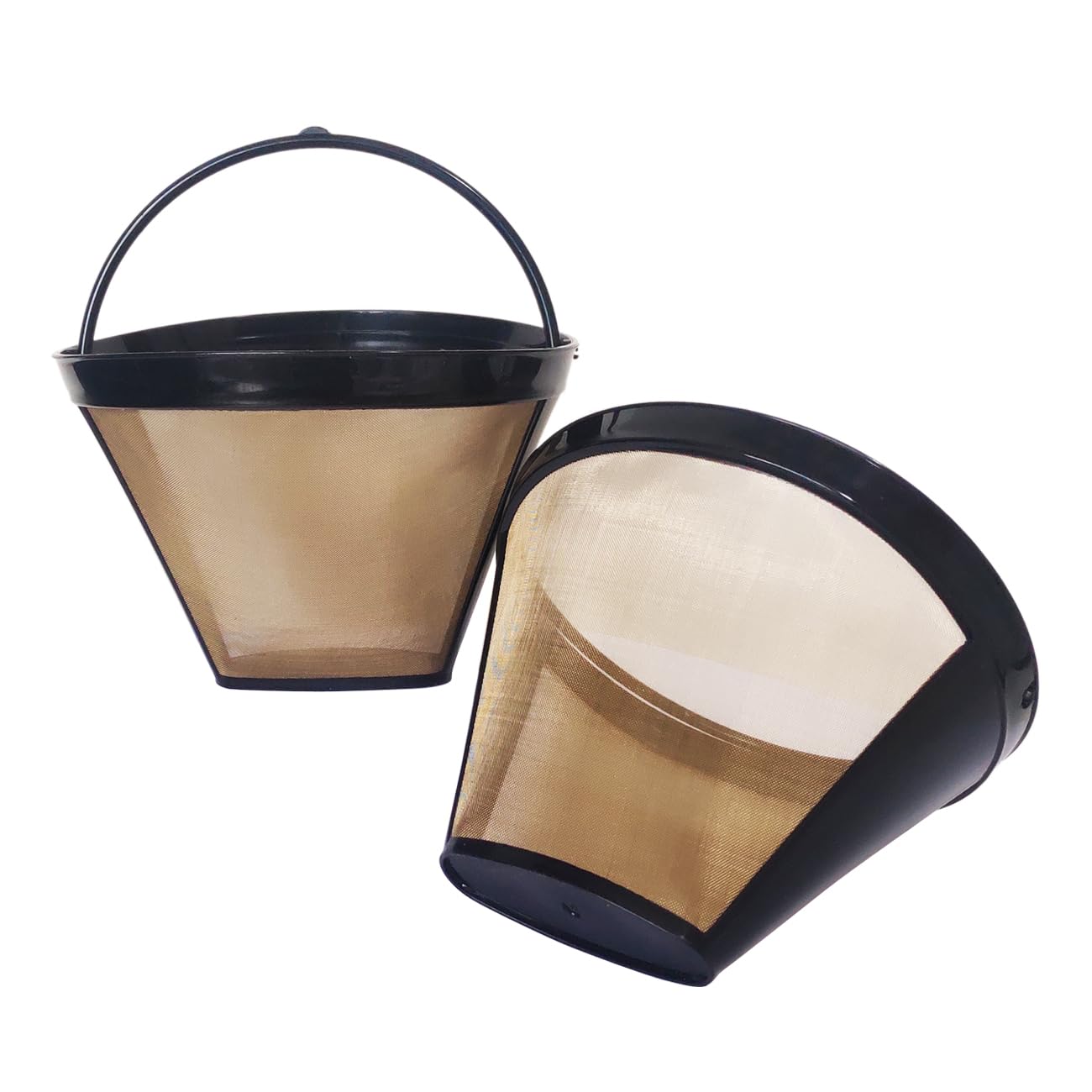 Ainreond 2Pcs Reusable Coffee Filter Basket, No.4 Cone Coffee Maker Filters, for Ninja and