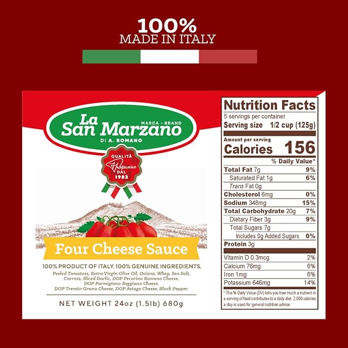 La San Marzano Variety Pack, Vodka, Four Cheese, Roasted Garlic Sauce, 24 oz, Pasta Sauce Made in Italy, All Purpose Tomato Premium Quality, All Natural, Non GMO, Gluten Free